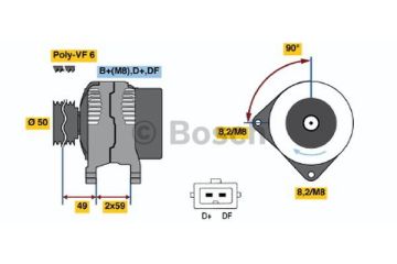 AlternatörVW (VOLKSWAGEN); SEAT; FORD Golf III; Sharan; Golf III Variant; Ibiza; Caddy II; Galaxy [VX]; Alhambra; Golf IV Cabriolet; Toledo; Cordoba; Polo Variant; Polo Classic; Vento; Golf III Cabriolet; Cordoba Vario; Inca VWW 028903026G; SEA 0289