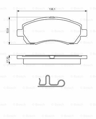 Disk Balata - Ön  - [WVA 23781] -  [ 137,6X53,8X17 Legacy 2.0i 4WD Kombi 199401 - 199806; Impreza 1.6i 4WD Kombi 200010 - 200706; Legacy 2.0i 4WD Kombi 199401 - 199808; Impreza 2.0i 4WD Kombi 199508 - 199807; Impreza 2.0i 4WD Kombi 199808 - 200009; I