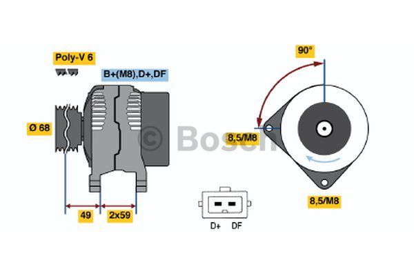 AlternatörVOLVO V70 I; 850; S70; C70 Coupe; C70 I Cabrio VOL 9447866; VOL 9442905
