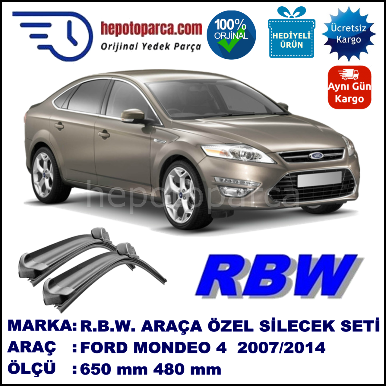 FORD MONDEO 4 MUZ SİLECEK TAKIMI RBW ARACA ÖZEL (2007-2014)
