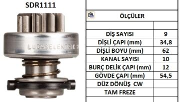 SDR1111 MARŞ DİŞLİSİ 9DİŞ LOMBARDİNİ 672 673 İVECO DAILY 1647 838 131475 9003336282 10108380