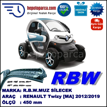RENAULT Twizy [MA]  03.12-... 450 /  mm. RBW Muz Silecek U Kanca Uyumludur.