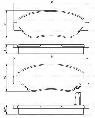 Disk Balata - Ön  - [WVA 24550/551] -  [ 150,8X54, Corsa 1.7 CDTI 200607 - 201006; Corsa 1.7 CDTI 200607 - 200902; Corsa 1.7 CDTI 200912 - ; Corsa 1.4 Twinport Turbo 201207 -  VAU 93189822; OPE 160535