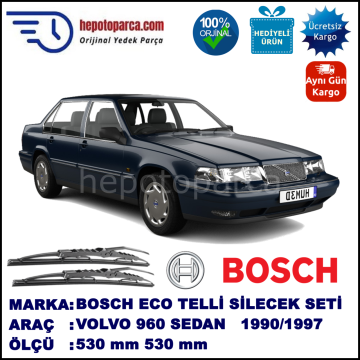 VOLVO 960  08.90-07.97 530 / 530 mm. BOSCH ECO Telli Silecek 2'li Takım