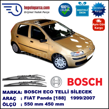 FIAT Punto [188..] 07.99-12.10 550 / 450 mm. BOSCH ECO Telli Silecek 2'li Takım