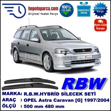 OPEL Astra Caravan [G] 09.97-06.04 500 / 480 mm. RBW Hybrid Silecek Seti. U Kanca Uyumlu Hibrit