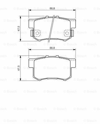 Disk Balata - Arka - [WVA 21720] -  [ 88,9X47,4X15 CR-V 2.0i 4WD 200207 - 200609; FR-V 2.2 CTDi 200507 - 200906; Stream 1.7i 16V 200105 - 200508; FR-V 1.8 200701 - 200906; FR-V 2.0i 200501 - 200612; Stream 2.0i 16V 200105 - 200508; FR-V 1.7i 200501 -