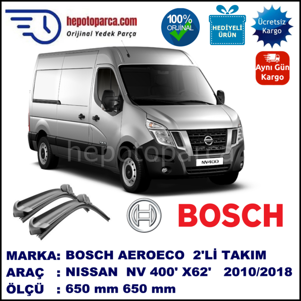 1-..., 650 / 650 mm. BOSCH AEROECO Aparatlı Muz Silecek