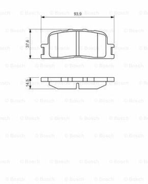 Disk Balata - Arka -  [ 93,0X38,0X15,8 mm ]TOYOTA Camry 2.4i 4WD 200601 - 201109; Camry 2.0i 16V 200108 - 200601; Camry 3.0i 200205 - ...; Camry 2.4i 16V 200108 - 200601 TOY 446648020; TOY 44663