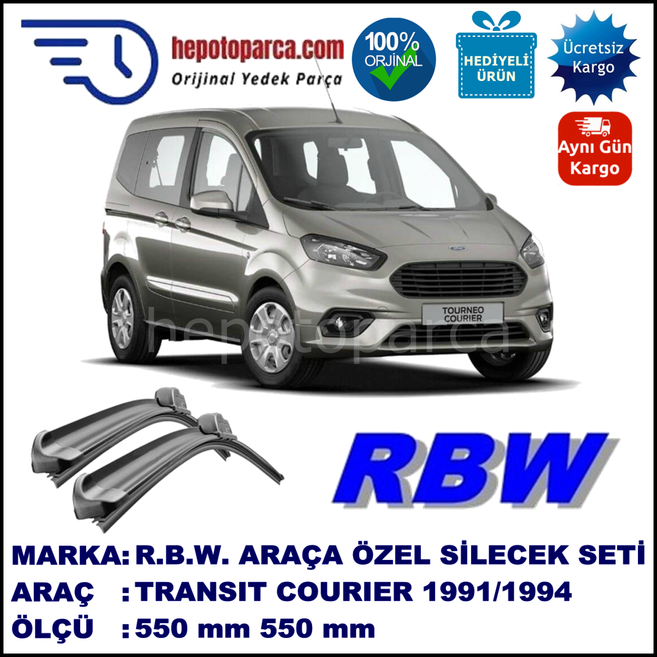FORD TRANSIT COURIER MUZ SİLECEK TAKIMI RBW ARACA ÖZEL (2013→)
