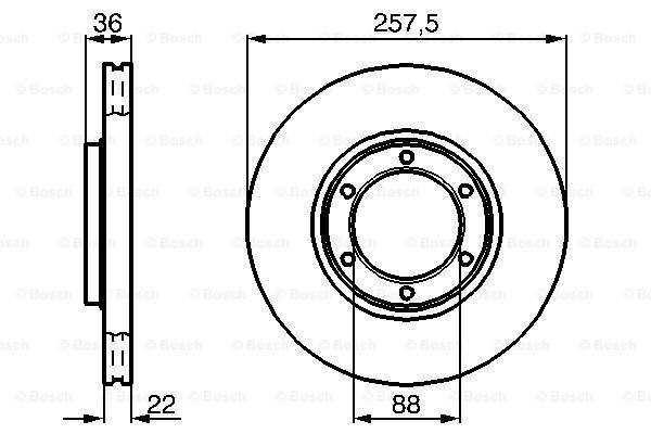 Fren Diski, Ön, [257,5 / 22,1-20,6 mm], Hava Kanal Frontera 2.5 TDS Turbo 199606 - 199808; Frontera 2.0 i 199502 - 199808; Frontera 2.3 TD 199109 - 199508; Frontera 2.8 TDI 199502 - 199808; Frontera 2.0 i 199109 - 199508; Frontera 2.2 i 199502 - 1998