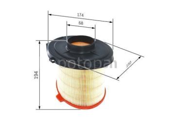 PEUGEOT 106 1.0i (05.1996 - 05.2005) BOSCH Filtre Seti filitre