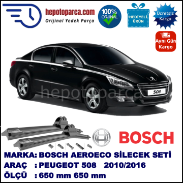 PEUGEOT 508  11.2010-..., 650 / 650 mm. BOSCH AEROECO Aparatlı Muz Silecek