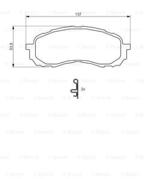 Disk Balata - Ön - [WVA 24372] - [137x54x16,8 mm]S Impreza 1.5i 4WD Kombi 200605 - 200706; Impreza 1.6i 4WD Kombi 200010 - 200706; Impreza 1.6i 4WD Sedan 200010 - 200706; Impreza 1.6i Sedan 200010 - 200706 SUB 26296AE200; SUB 2629