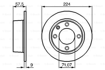 Fren Diski, Arka, [224 / 9-7 mm]CITROEN Xantia 1.8i ( 03.1993 - 01.1998 ); Xantia 2.0i ( 03.1993 - 01.1998 ); Xantia 2.0i 16V ( 03.1993 - 12.1998 ); Xantia 1.6i ( 03.1993 - 01.1998 ); Xantia 1.8i ( 03.1993 - 01.1998 ); Xantia 2.0i ( 03.1993 CIT 95667