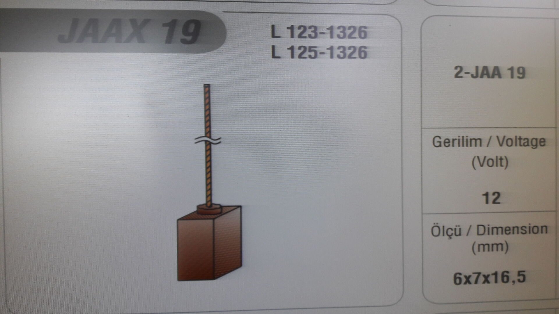 MEGA JAAX-19    ALTERNATÖR KÖMÜRÜ NISSAN-FORKLIFT