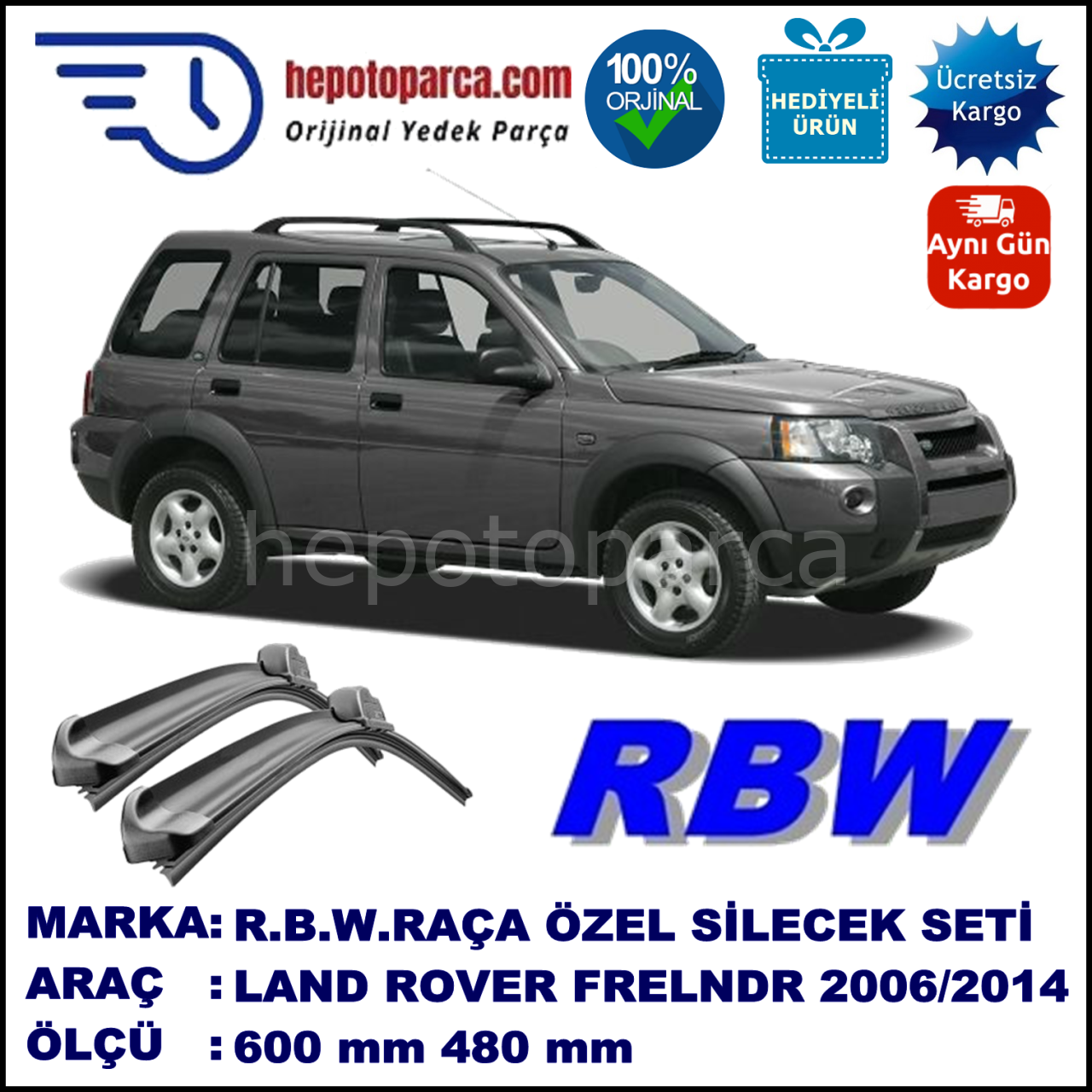 LAND ROVER FREELANDER 2 MUZ SİLECEK TAKIMI RBW ARACA ÖZEL (2006-2014)