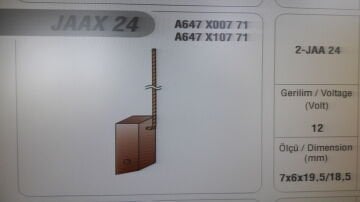 JAAX-24    ALTERNATÖR KÖMÜRÜ MAZDA-MITSUBISHI