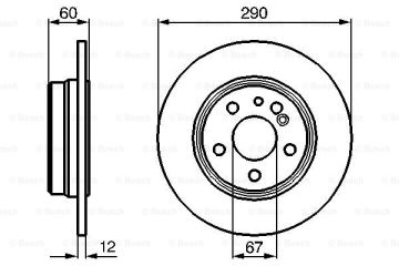 Fren Diski, Arka, [290,0 /12,0-9,8 mm]MERCEDES-BEN MB 100 D ( 09.1991 - 01.1996 ); MB 150 ( 12.1980 - 09.1983 ); MB 100 D ( 09.1987 - 08.1991 ); MB 170 ( 12.1980 - 09.1983 ); MB 180 ( 10.1983 - 12.1986 ); MB 160 ( 01.1987 - 06.1990 ); MB 180 ( 01.198