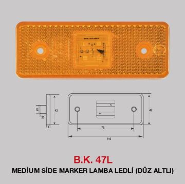 BK 47L SİDE MARKER  SARI MEDOR