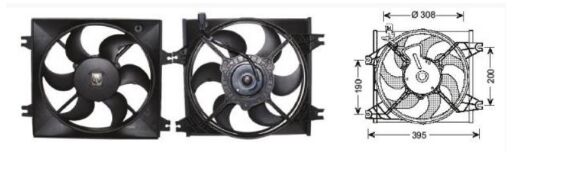RFM3024 FAN MOTORU HYUNDAI ACCENT 95->1999 1.3/1.5 .6