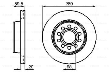 Fren Diski, Arka, [269,0 /20,0-18,0 mm]AUDI S4 2.2 quattro ( 07.1992 - 07.1994 ); S4 4.2 quattro ( 07.1992 - 07.1994 ); S4 2.2 Avant quattro ( 07.1992 - 07.1994 ); V8 3.6 quattro ( 10.1988 - 11.1993 ); Quattro 2.2 Turbo ( 08.1989 - 07.1991 ); V AUD 8