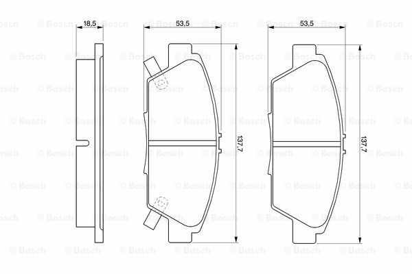 Disk Balata - Ön  - [WVA 21879] -  [ 137,8X53,7X18 620 2.0 SDi 199503 - 199812; Accord 1.8i 16V Sedan 199509 - 199810; Accord 2.0i 16V Sedan 199509 - 199810; 620 2.0i 16V 199304 - 199906; Accord 2.0i 16V Sedan 199303 - 199509; 618 1.8i 16V 199603 - 1