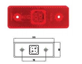 3070-M003Y20-A LED ARKA POZİSYON LAMBA 24V/ SOKETL