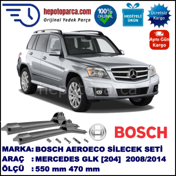 MERCEDES-BENZ Serie GLK [204] 06.2008-01.2014, 550 / 470 mm. BOSCH AEROECO Aparatlı Muz Silecek