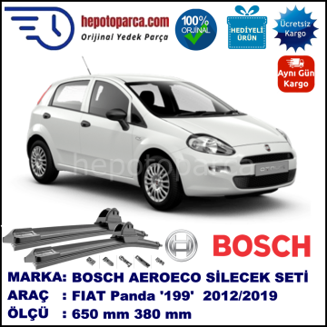 FIAT Punto [199..] 01.2012-..., 650 / 380 mm. BOSCH AEROECO Aparatlı Muz Silecek