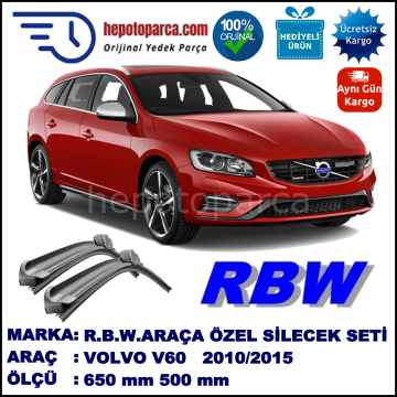 VOLVO V60 MUZ SİLECEK TAKIMI RBW ARACA ÖZEL (2010→)