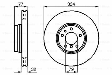 Fren Diski, Ön, [334,0 /32,0-30,4 mm]RANGE ROVER 750 i,iL 199406 - 200106; 740 d 199810 - 200112; Z 8 200003 - 200307; 750 i,iL 199709 - 200108; Roadster V8 200206 - 200310 BMW 34116757756; BMW 341