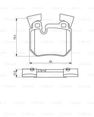 Disk Balata-Arka-[WVA 24315]-[85,0x76,2x15,9 mm]BM 135 i Coupe ( 10.2007 -  02.2010 ); 135 i Cabrio ( 03.2008 -  02.2010 ); 135 i Coupe ( 03.2010 -  10.2013 ); 135 i Cabrio ( 03.2010 -  10.2013 ); 330 i ( 03.2005 -  12.2011 ); 130 i ( 09.2005 -  08.2