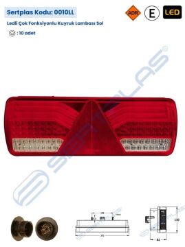 0010LL Ledli Çok Fonksiyonlu Kuyruk Lambası Sol