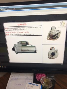 MAR 205 MARŞ MOTORU 12V 2.0KW 10 DİŞ KIA BONGO  2.5 TD HYUNDAI H1 2.5 TD STAREX 2.5 TD 2002 VALEO TİPİ  STR 3096 36100 4220042250 42350
