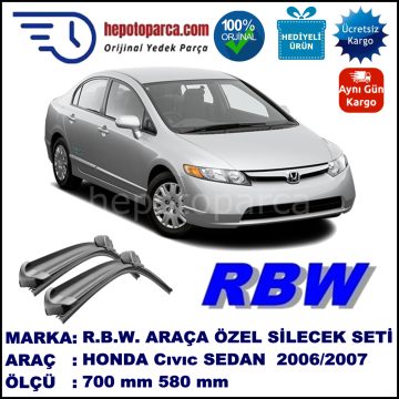 HONDA CIVIC 8 SEDAN MUZ SİLECEK TAKIMI RBW ARACA ÖZEL (2006-2007)