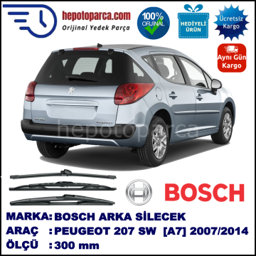 PEUGEOT 207 SW [A7] 300 mm 06.2007-... BOSCH Arka Silecek