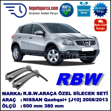 NISSAN QASHQAI+2 MUZ SİLECEK TAKIMI RBW ARACA ÖZEL (2008-2013)