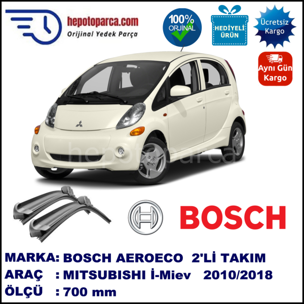 MITSUBISHI i-Miev  10.2010-..., 700 / - mm. BOSCH AEROECO Aparatlı Muz Silecek