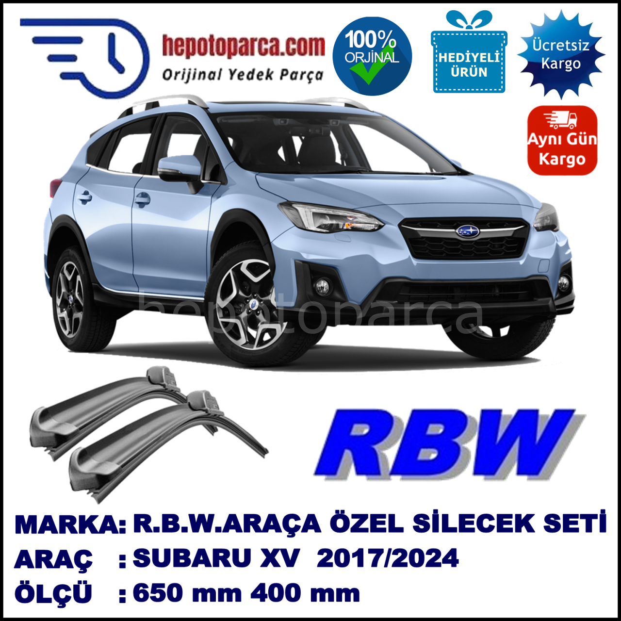 SUBARU XV MUZ SİLECEK TAKIMI RBW ARACA ÖZEL (2017→)