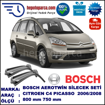 CITROEN C4 Grand Picasso [B58] 10.2006-03.2008 800/750 mm Bosch Aerotwin Araca Özel Silecek