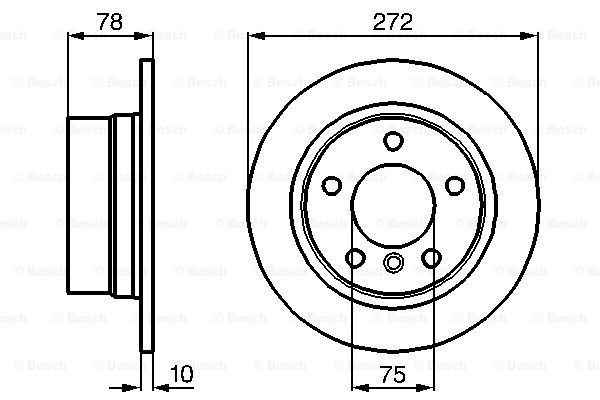 Fren Diski, Arka, [272 /10-8,4 mm], Kaplamalı, Yük 316 i Compact 199403 - 200009; 316 i Compact 199812 - 200009; 318 ti Compact 199512 - 200009; 318 tds Compact 199501 - 200009; 316 g Compact 199509 - 200009; 323 ti Compact 199706 - 200009; 318 ti Co