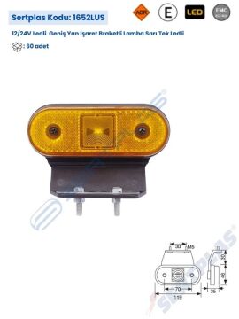 1652LUS 12/24V Ledli Aspöck Geniş Yan İşaret Brake