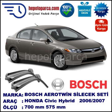 HONDA Civic Hybrid [FD] 01.2006-12.2007 700/575 mm Bosch Aerotwin Araca Özel Silecek