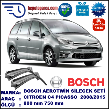 CITROEN C4 Grand Picasso [B58] 04.2008-... 800/750 mm Bosch Aerotwin Araca Özel Silecek
