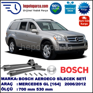 MERCEDES-BENZ Serie GL [164] 02.2006-..., 700 / 530 mm. BOSCH AEROECO Aparatlı Muz Silecek
