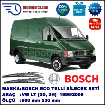 VW LT [2D, 2H] 05.96-04.06 600 / 530 mm. BOSCH ECO Telli Silecek 2'li Takım
