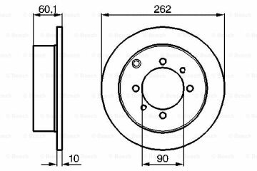 Fren Diski, Arka, [262 /10-8,4 mm]MITSUBISHI Lancer 1.6i 200306-201004 PRO MB699964; PRO MB6680