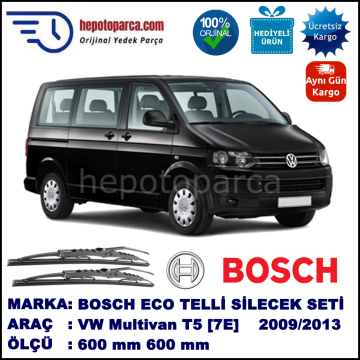 VW Multivan T5 [7E] 09.09-05.13 600 /  mm. BOSCH ECO Telli Silecek 1 Adet