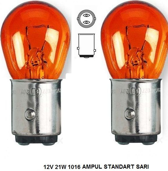 12V 1016 21W/5W STOP-SİN. AMPÜL SARI Y.T 2685M